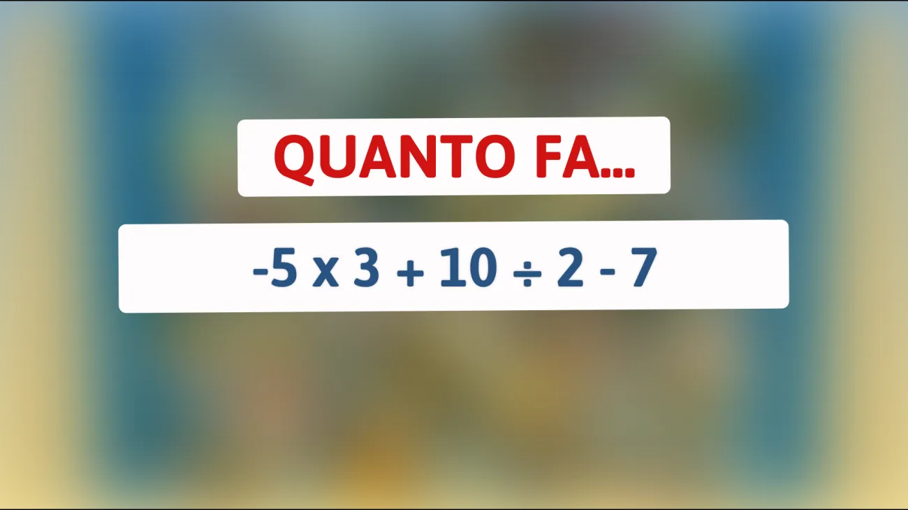 \"Solo i più brillanti fanno il calcolo giusto: Risolvi questo enigma matematico!\""