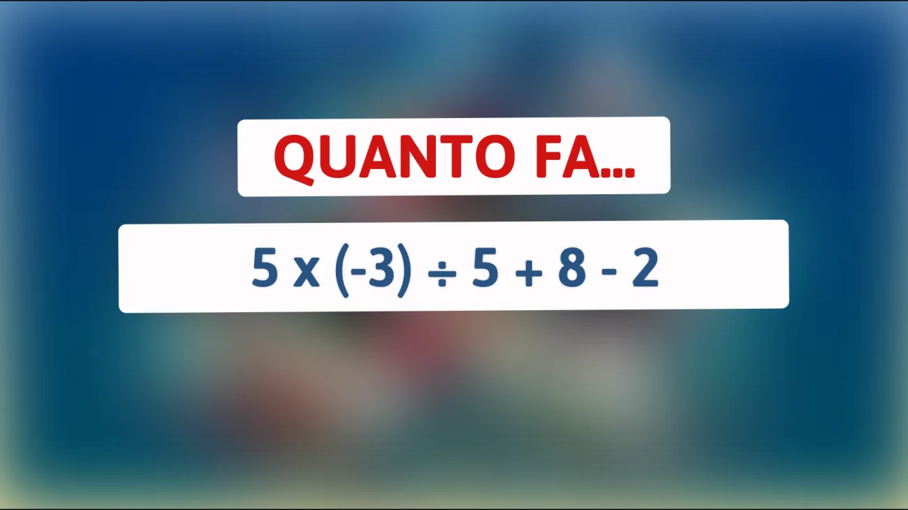 Chi riesce a risolvere questo enigma matematico è un vero genio! Riesci a trovare la risposta giusta? Solo per persone super intelligenti!"