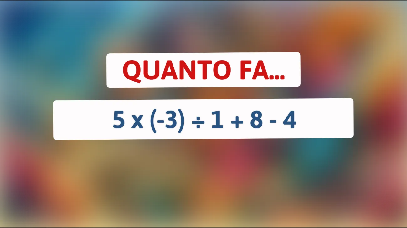 Sei davvero un genio? Risolvi questo indovinello matematico che sta mettendo alla prova anche le menti più brillanti!"