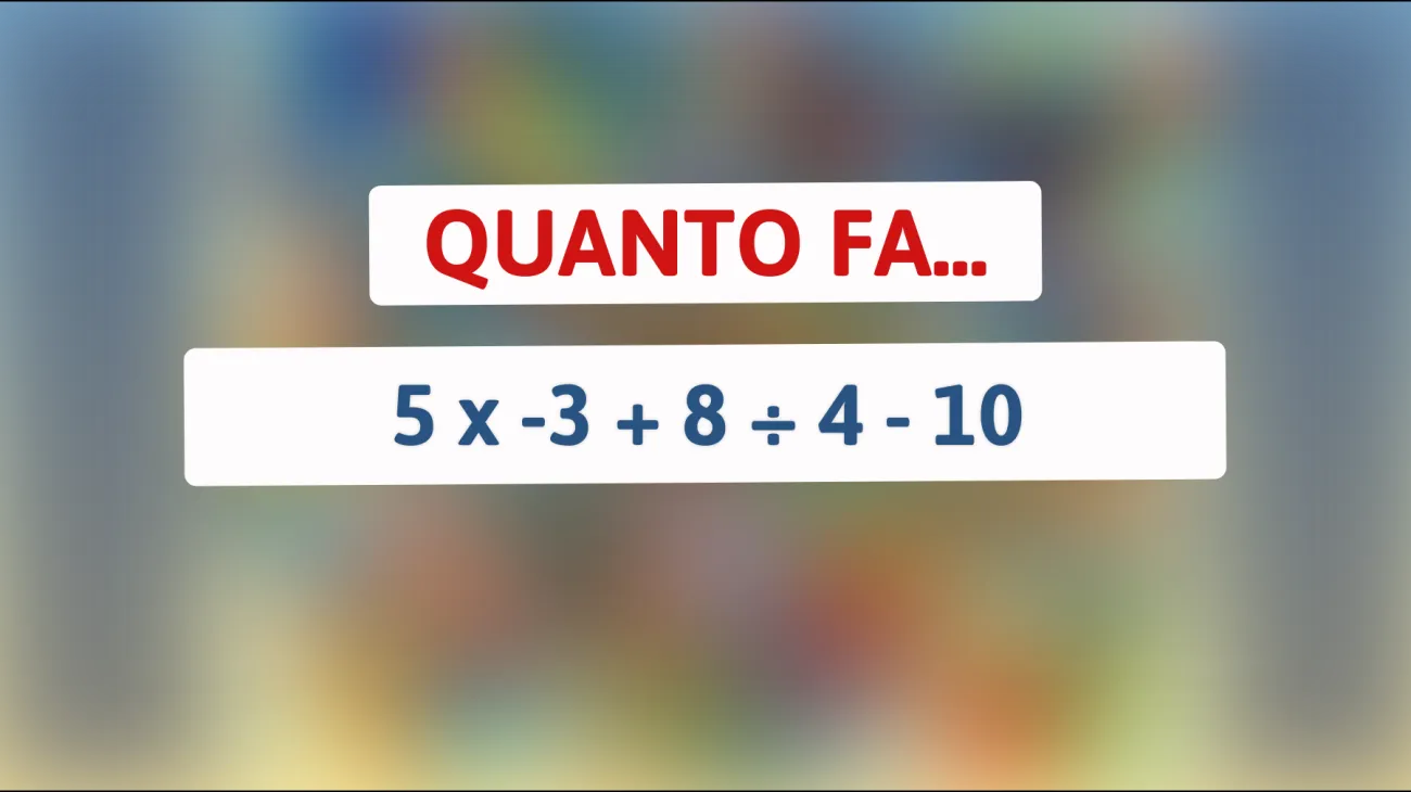 Sfida il tuo cervello: Quanti riescono a risolvere questo enigma matematico in meno di un minuto? Prova subito!"