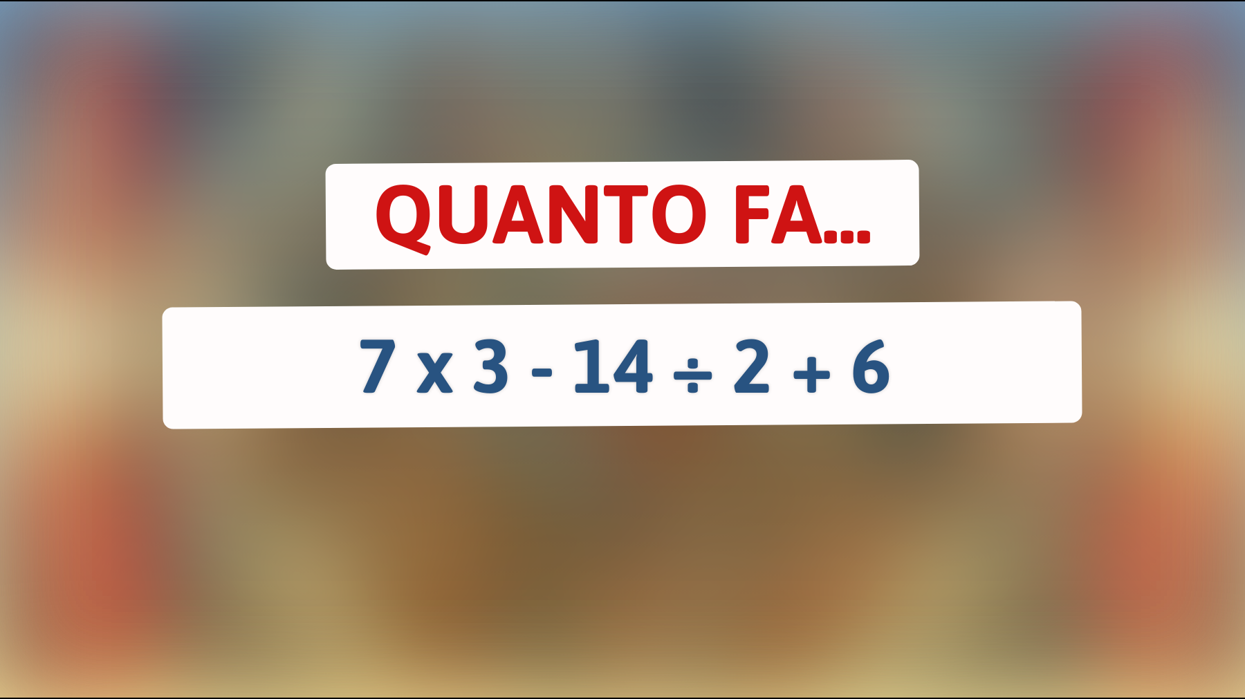 Solo i geni riescono a risolvere questo enigma matematico! Hai la mente brillante per scoprirlo?"