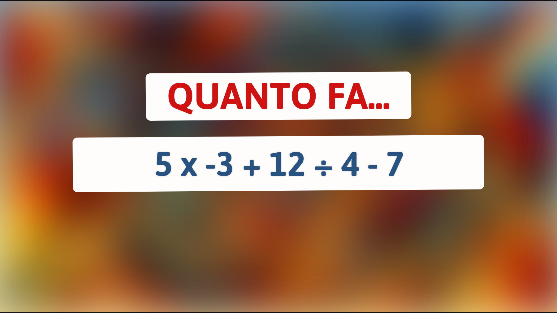 Solo i veri geni possono risolvere questo enigma matematico - Scopri se sei tra loro!"